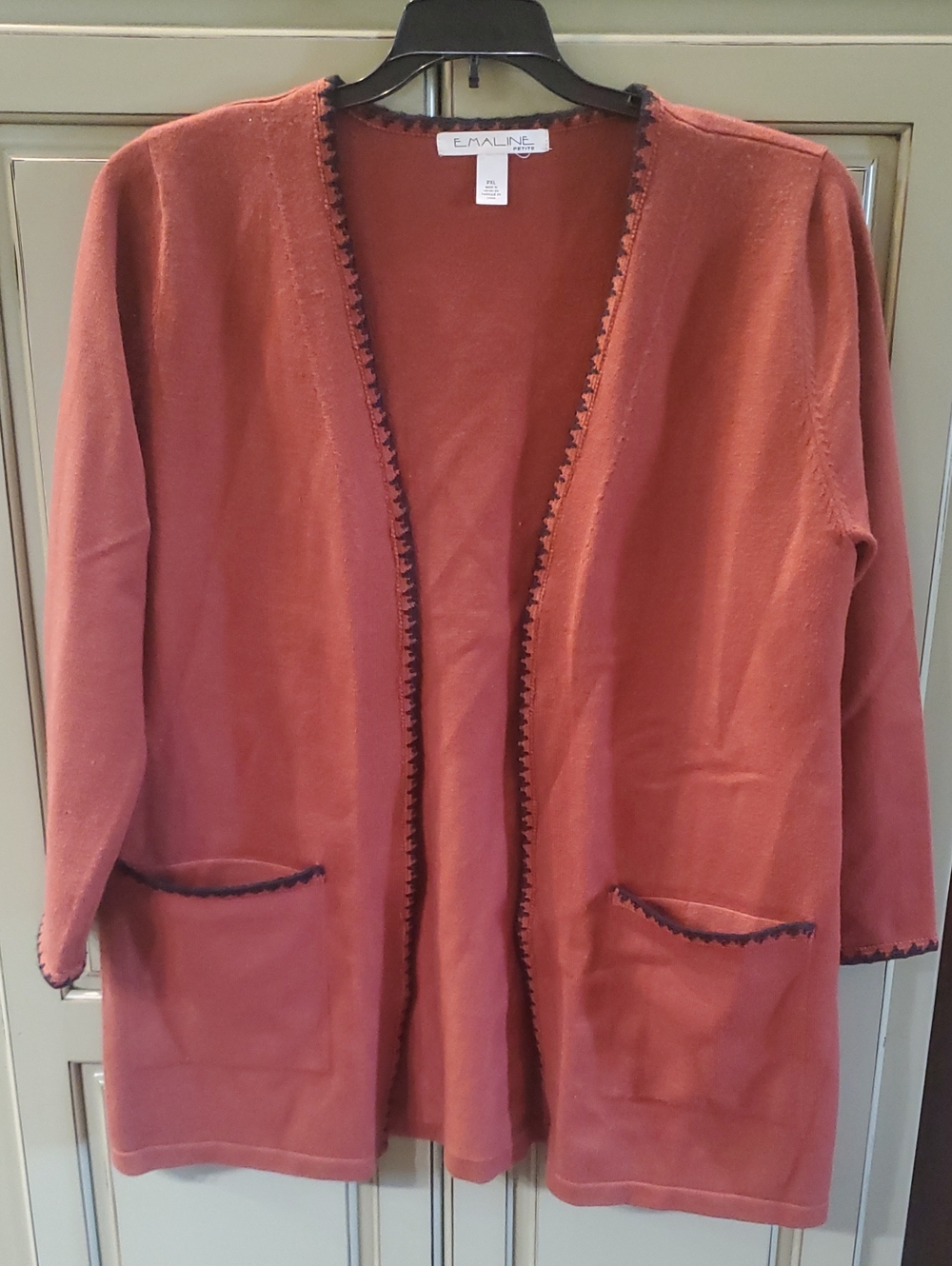 Open-Front Women's Cardigan Sweater - Rust